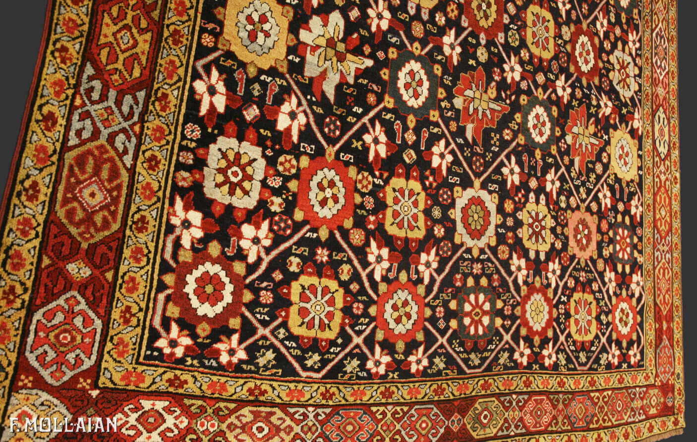 Antique Caucasian All-over « Karabakh (qarabag) » hand-knotted Kalleh Size Carpet n°:75780500